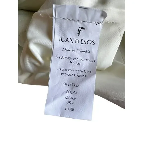 Juan de Dios "Moye de Sunset Waves" One Shoulder Swim Top, White, Women's 4 - Picture 5 of 7